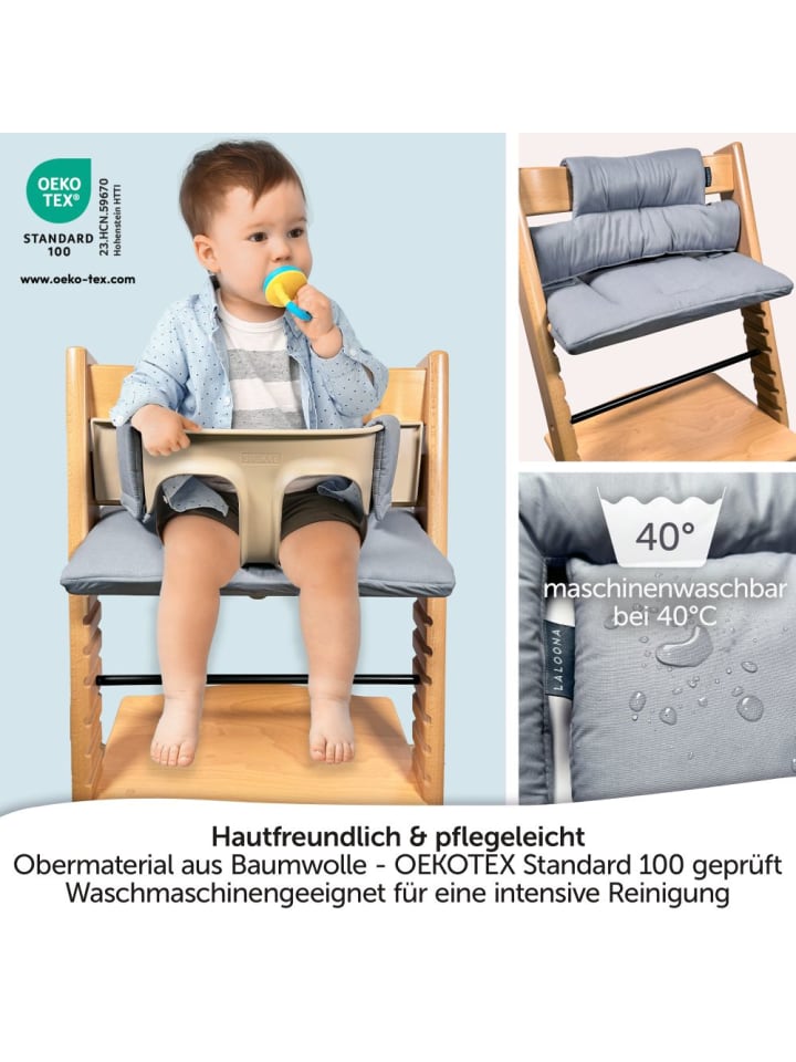 LaLoona Sitzkissen / Hochstuhlauflage für Stokke Tripp Trapp in grau günstig kaufen onesize