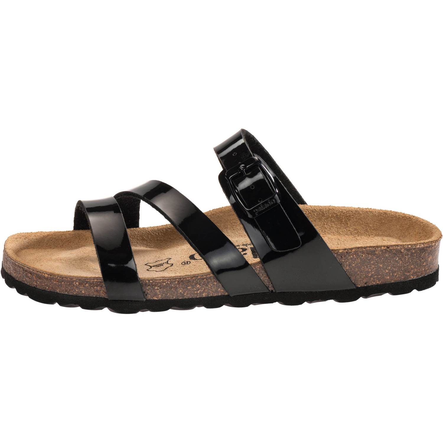 Palado Ikaria Lack, Pantoletten, Damen, Schwarz