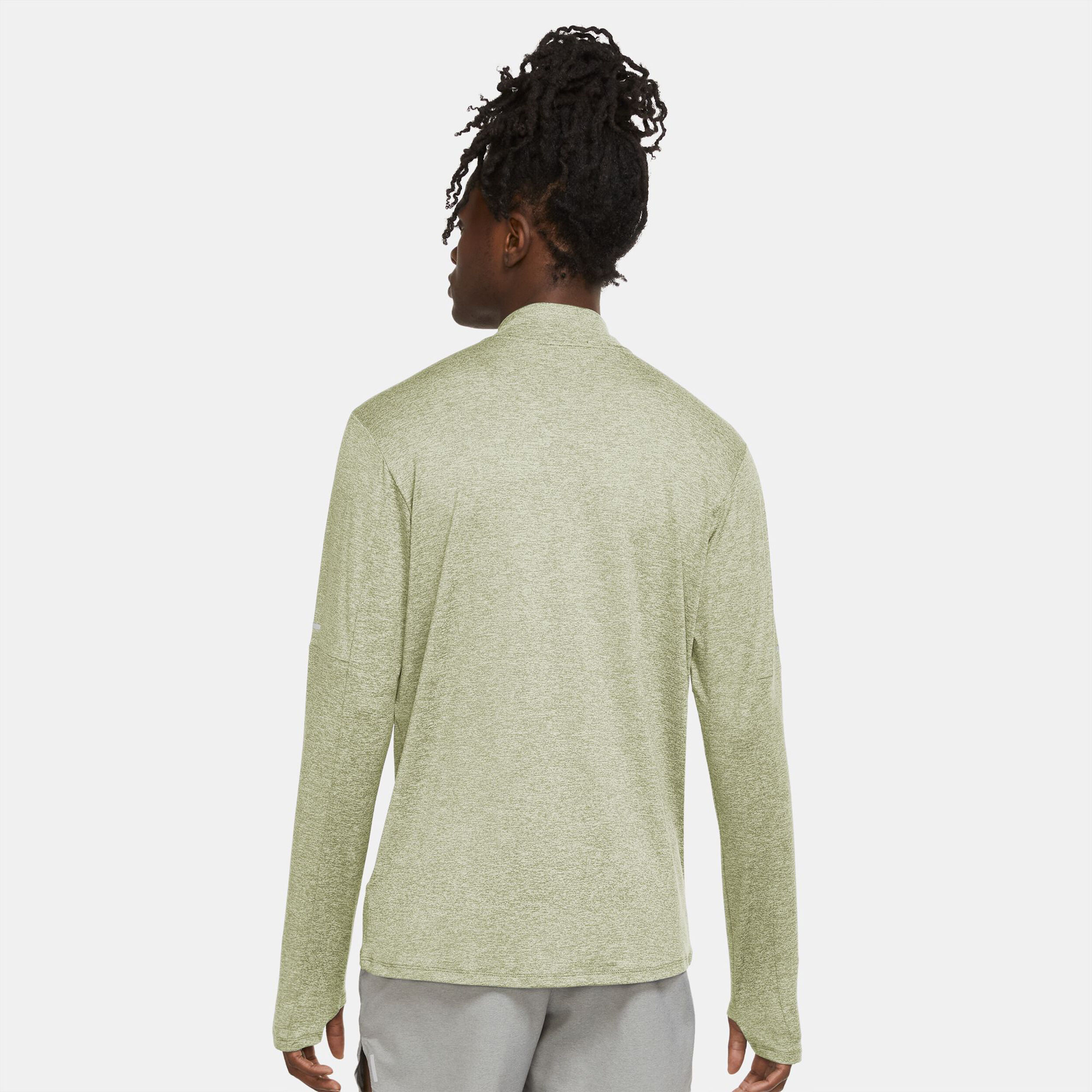 Dri-Fit Element Half-Zip Laufshirt Herren - Hellgrün