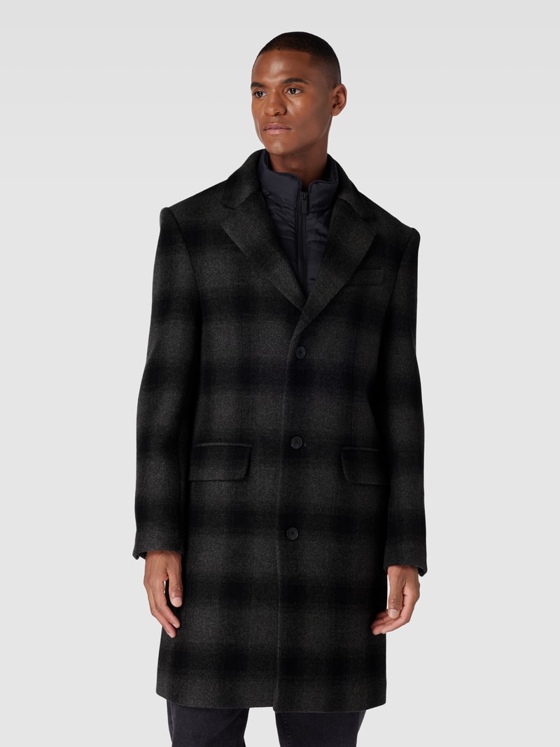Mantel im Double-Layer-Look Modell 'JOSEPH' in dunkelgrau
