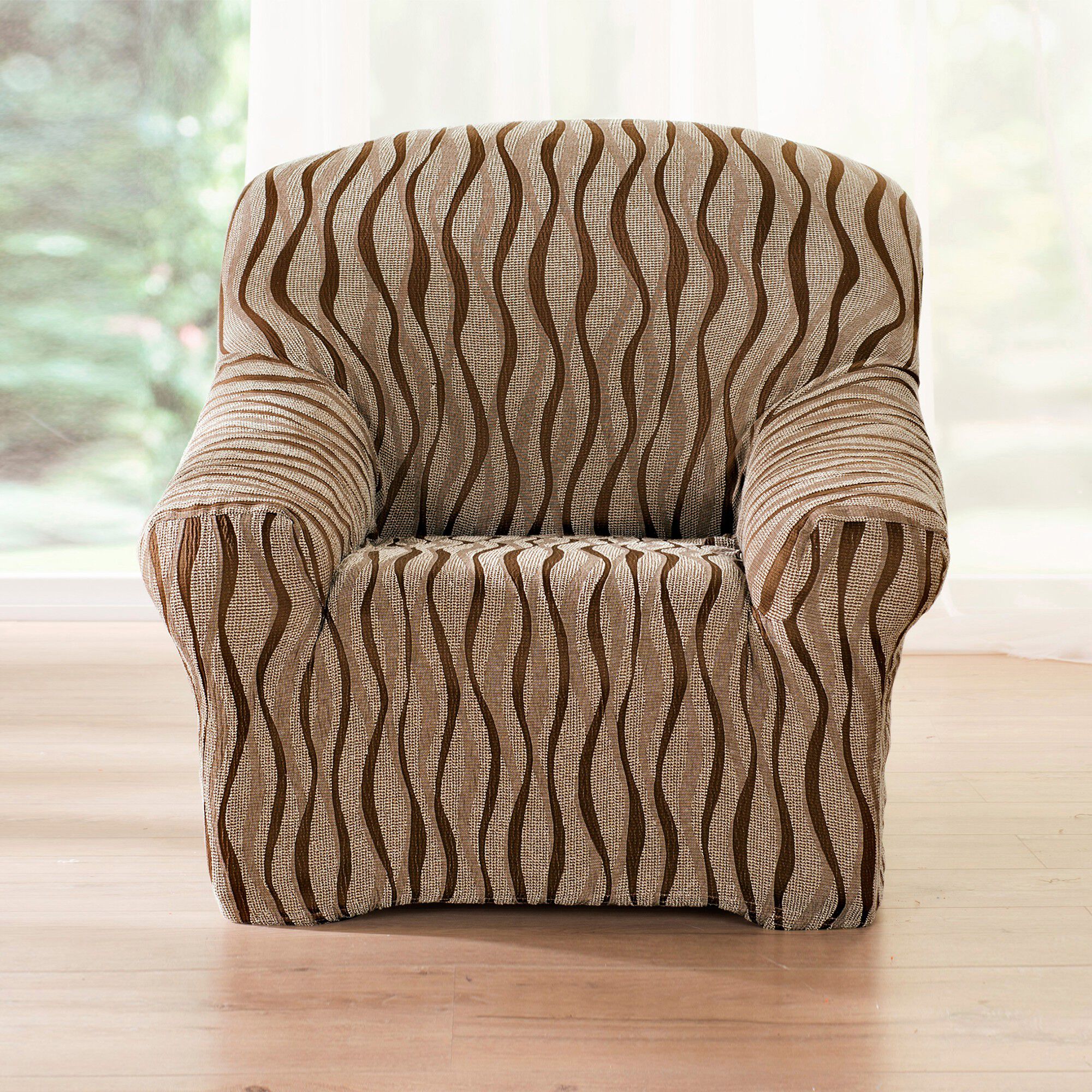 Housse de salon jacquard extensible imprimé 