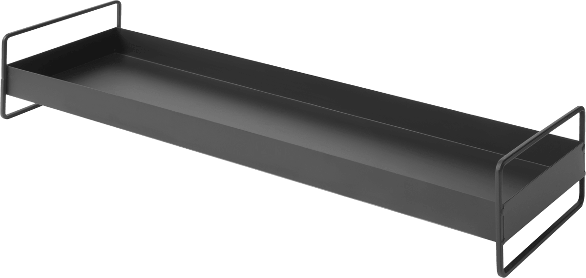 Metalltablett 50x16x9cm schwarz, 1 St