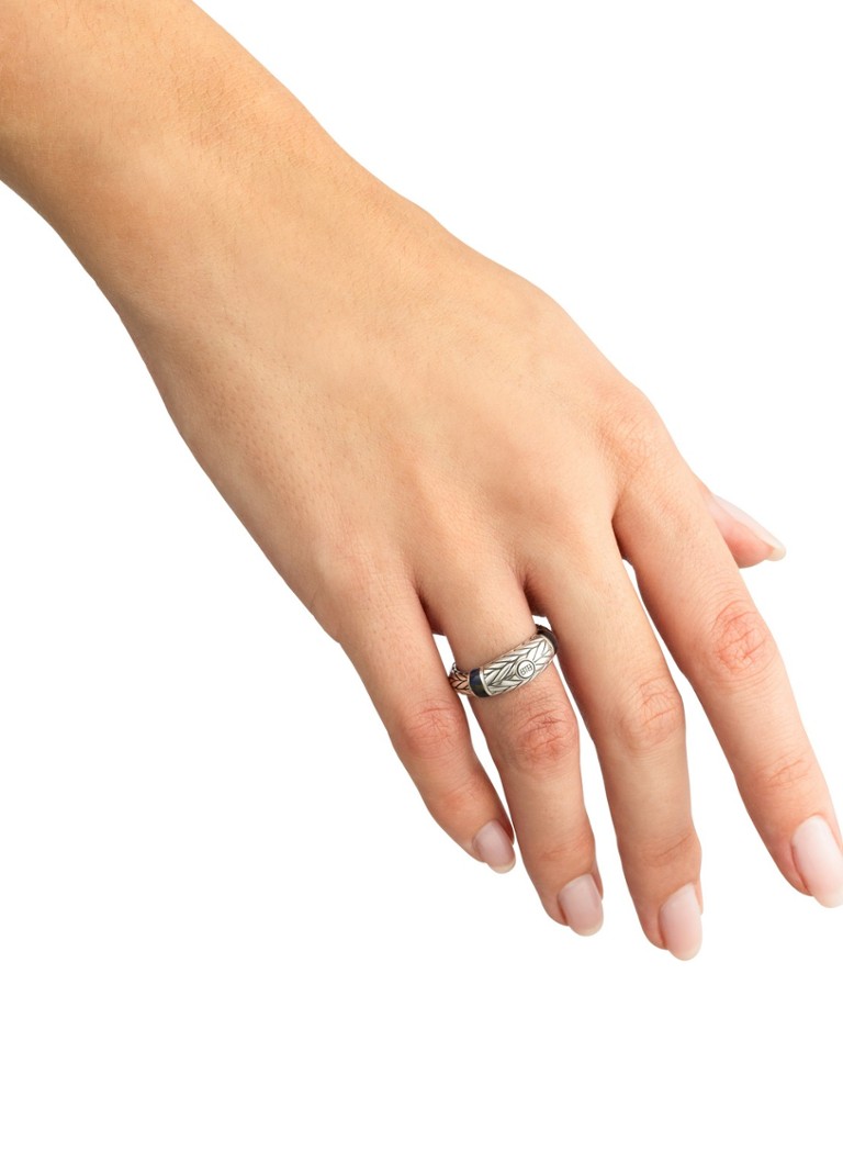 Buddha to Buddha  Ellen Stone ring van zilver met tijgeroog