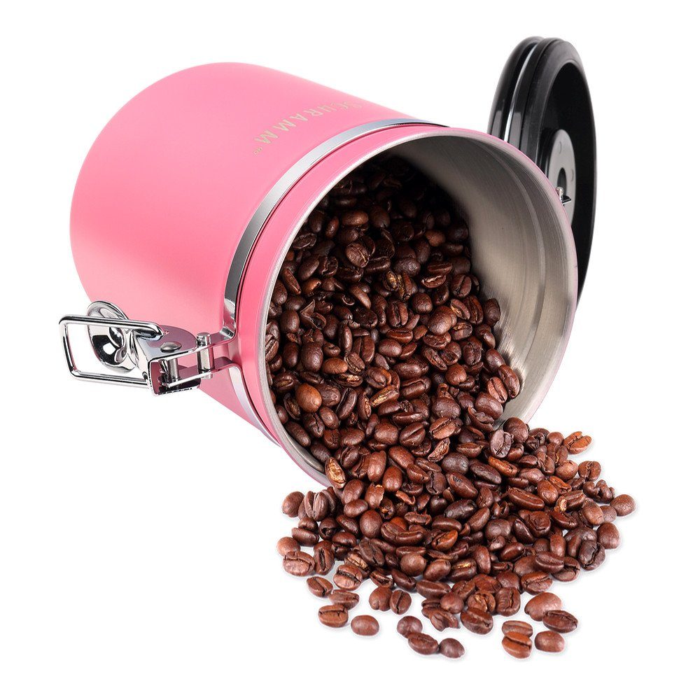 Schramm Kaffeedose Schramm® Kaffeedose 1500 ml in 10 Farben mit Dosierlöffel Höhe: 15cm Kaffeedosen Kaffeebehälter aus Edelstahl