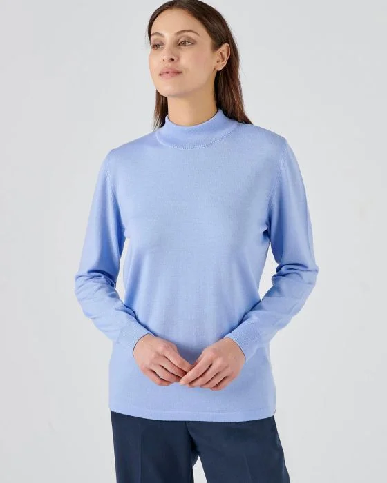 Pull col montant pure laine mérinos