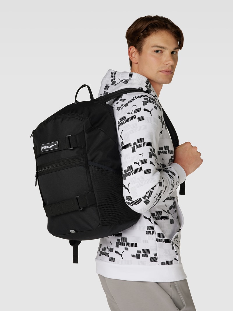 Rucksack mit Label-Details Modell 'Deck' in schilf