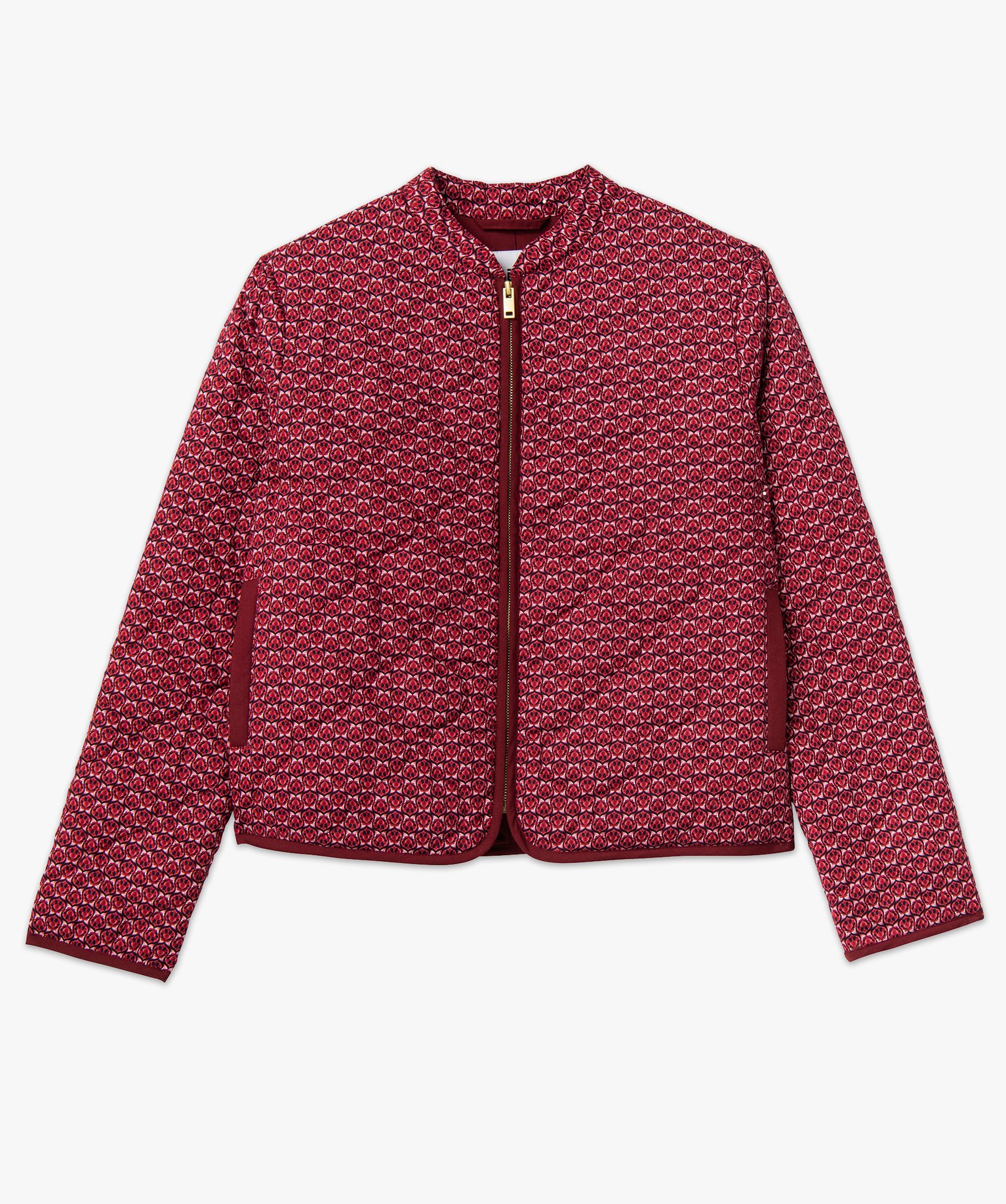Veste matelassée à col rond et fermeture zippée femme imprime | GEMO