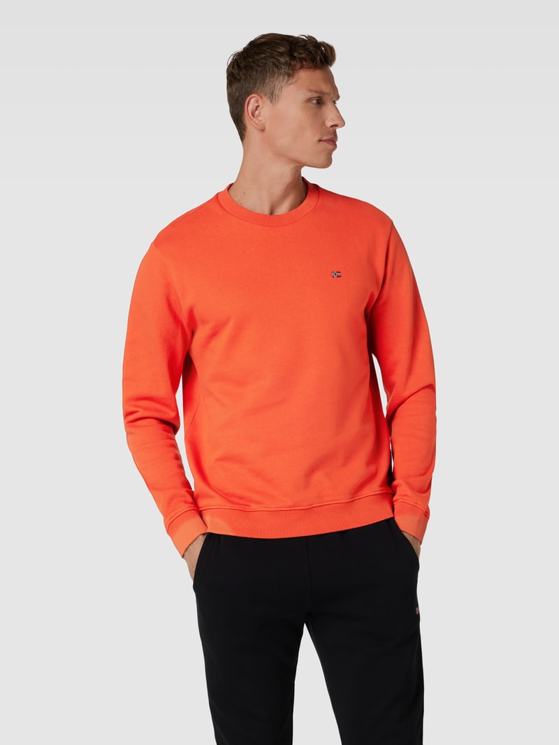 Sweatshirt mit Logo-Detail Modell 'balis' in orange