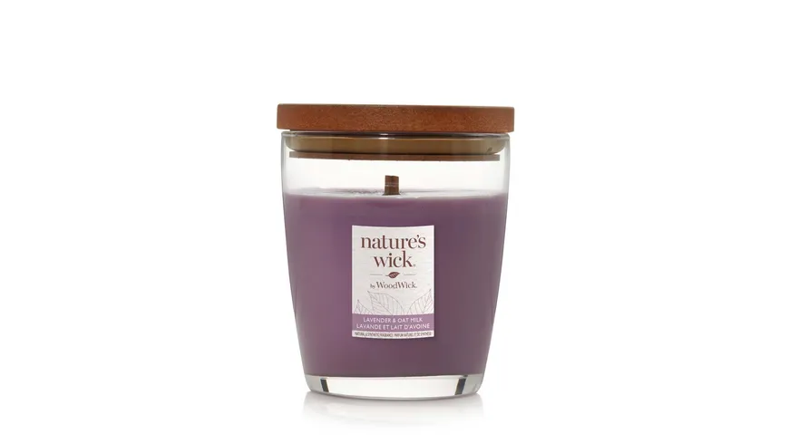 nature's wick Mittelgroße Kerze im Glas Lavender & Oat Milk