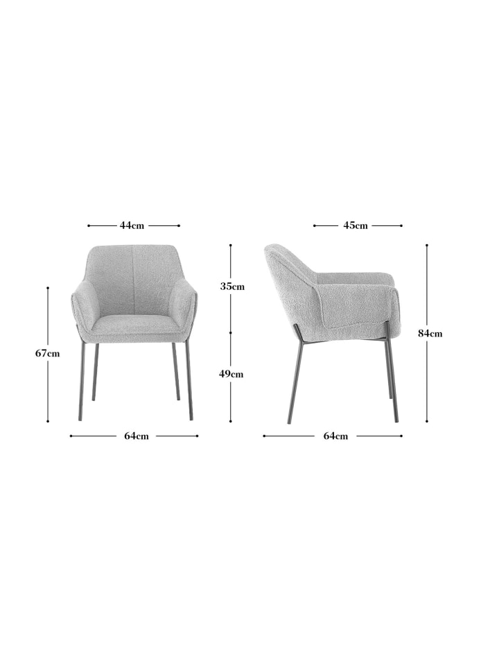 B&D Home Esszimmerstuhl JENNY in Gelb - (B)64 x (H)84 x (T)64 cm günstig kaufen onesize