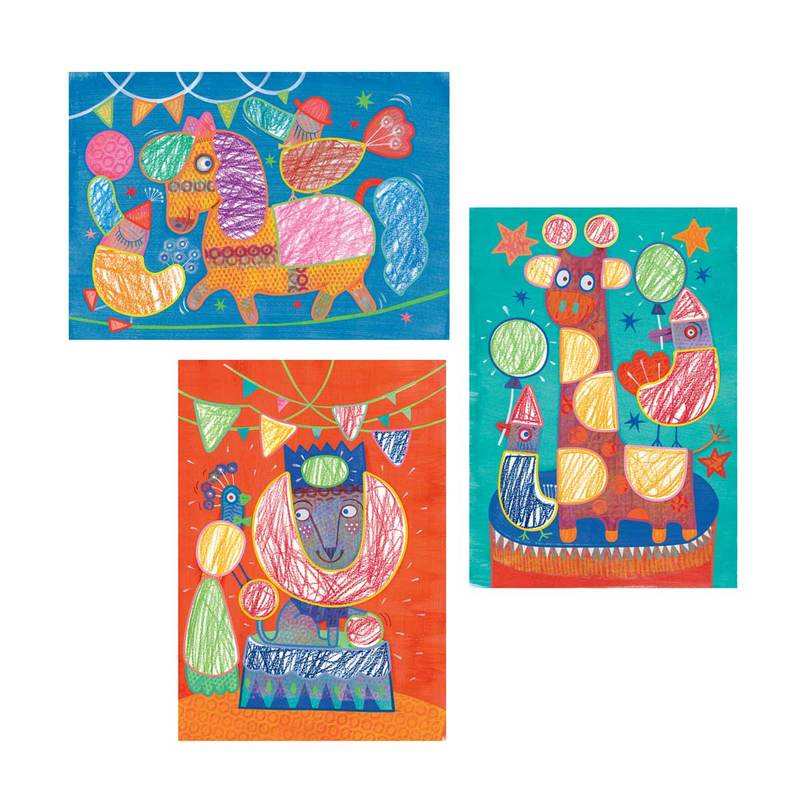 Coffret coloriages et pochoirs Color stop Funambule et balles Djeco