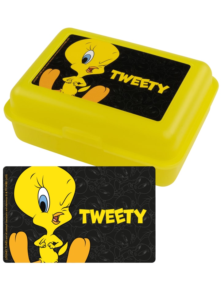 Looney Tunes  Looney Tunes Brotdose Tweety Lunchbox Butterbrotdose mit Trennwand in gelb günstig kaufen onesize