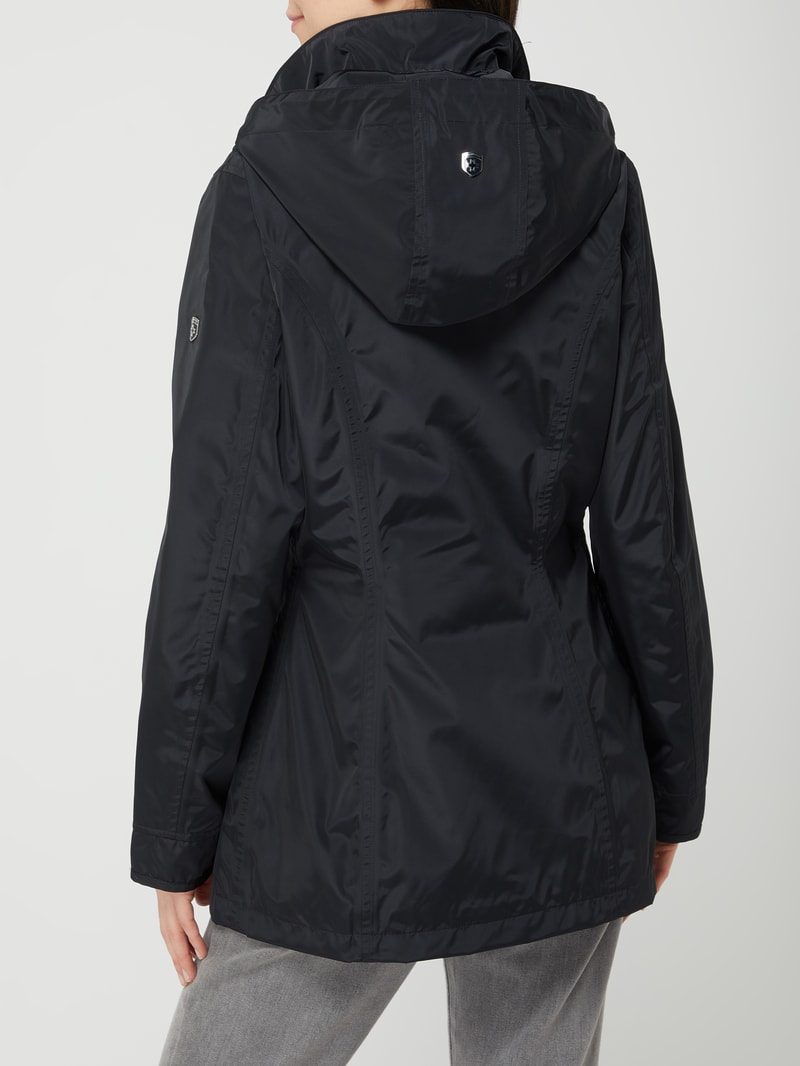 Funktionsjacke mit Label-Applikation Modell 'TOUJOURS 382' in marineblau
