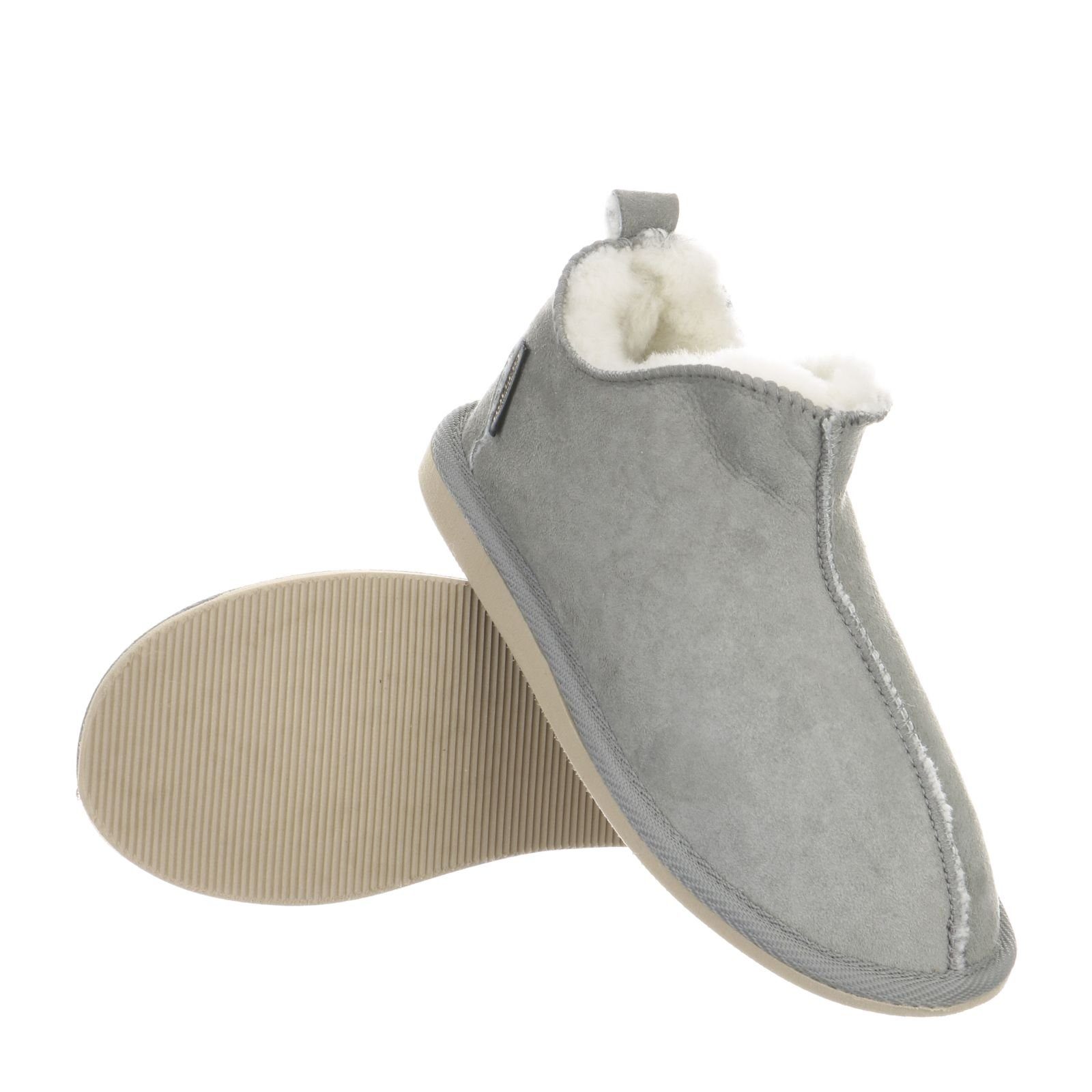 Hollert Hausschuh Herren Hüttenschuhe Prinz Fellschuhe Echtleder Merino Schaffell warm & atmungsaktiv