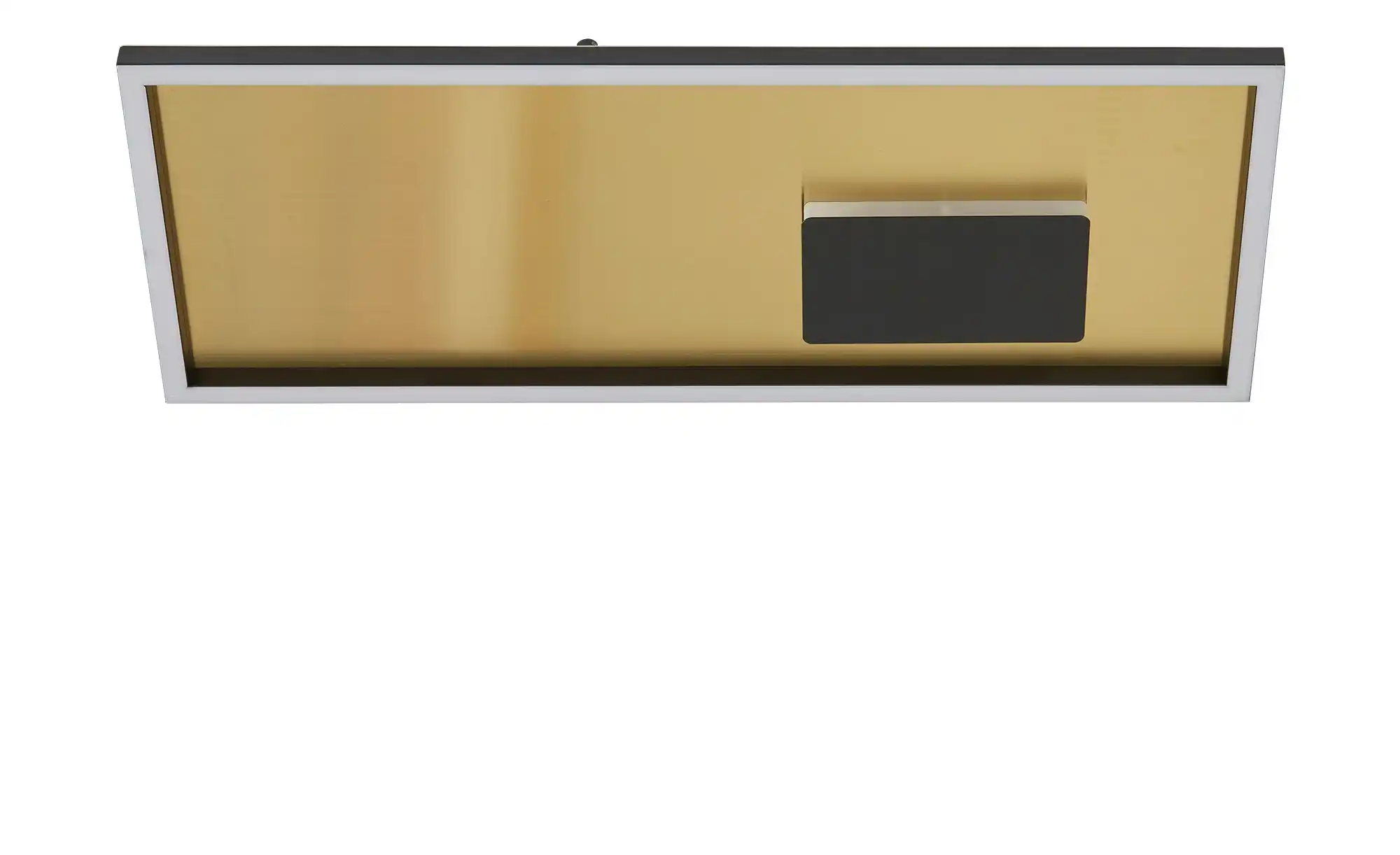 KHG LED-Deckenleuchte, schwarz/goldfarben rechtecki