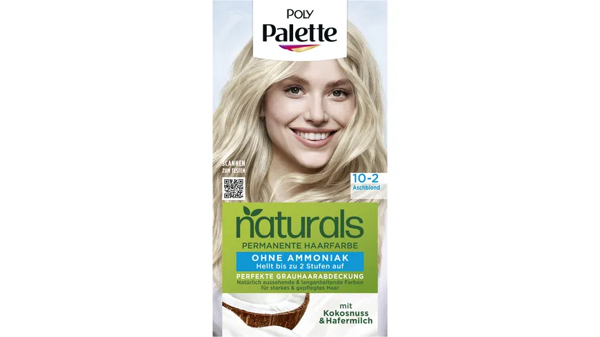 PALETTE NATURALS Permanente Haarfarbe Farbaufheller 10-2 - aschblond