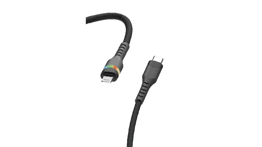 PETER JÄCKEL 1m Powerkabel Charge & Sync 27 W Typ-C/ Lightning Black