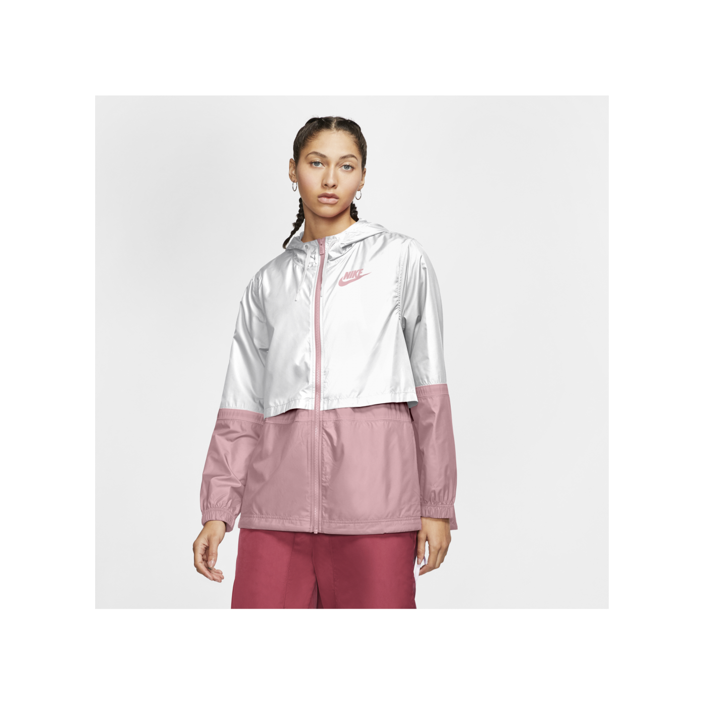Nike Woven Jacke Damen Weiss Pink F109