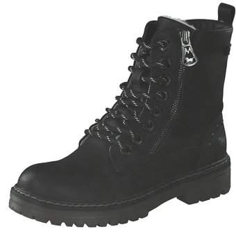 Mustang Schnür Boots in schwarz