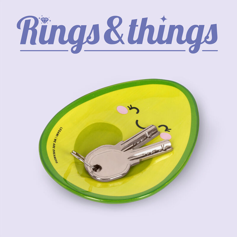 Plato de cerámica - Anillos y cosas