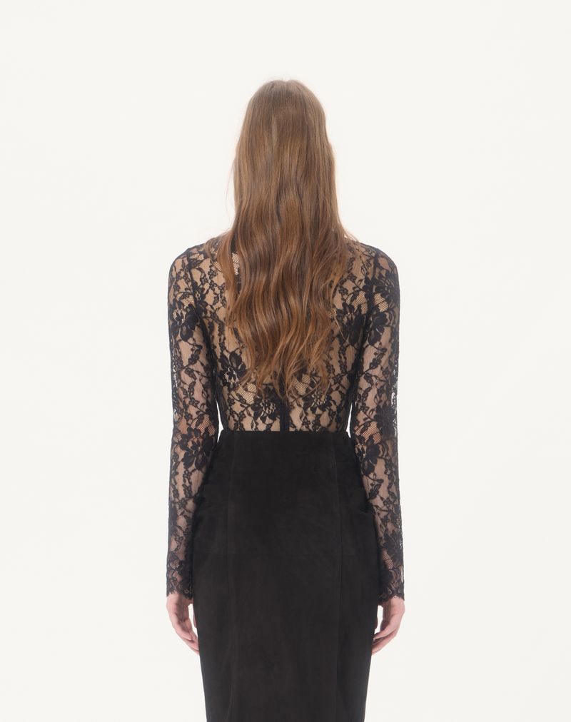 Body de renda floral