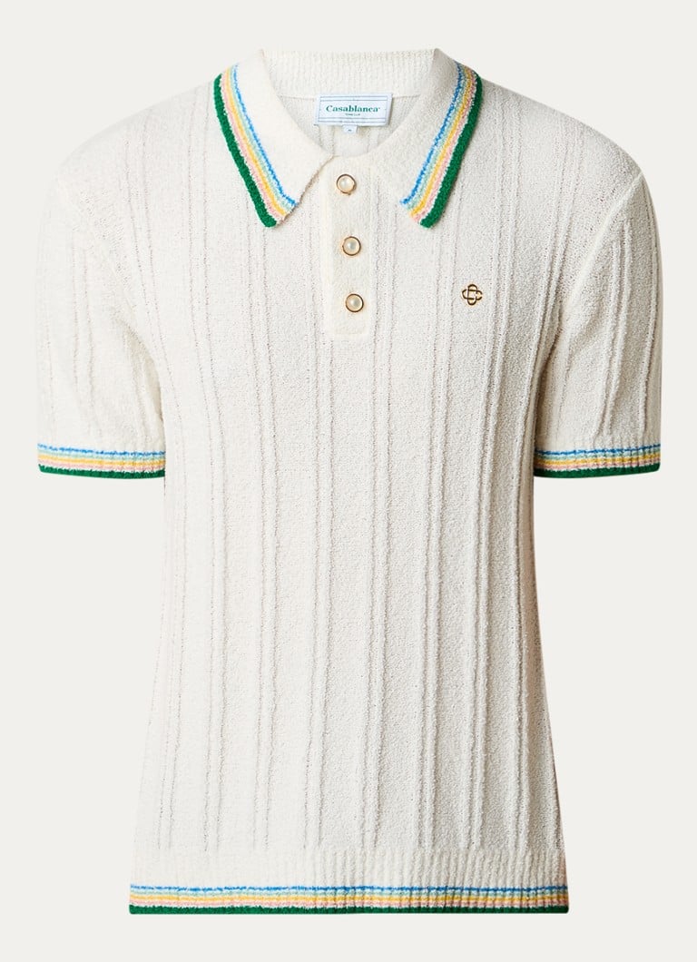 Casablanca Slim fit bouclé polo s logem