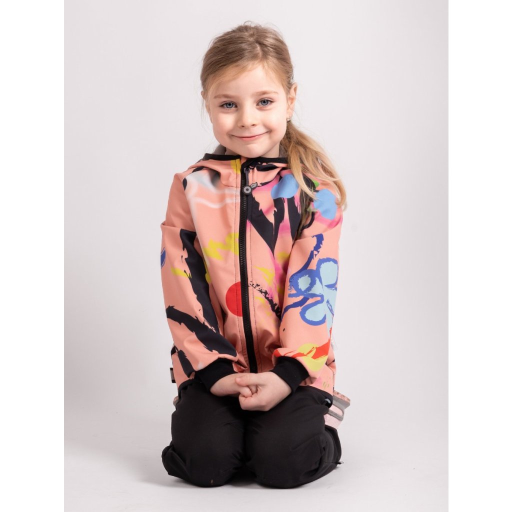 Unuo Kinder-Softshelljacke mit Fleece Fantasie Aprikose
