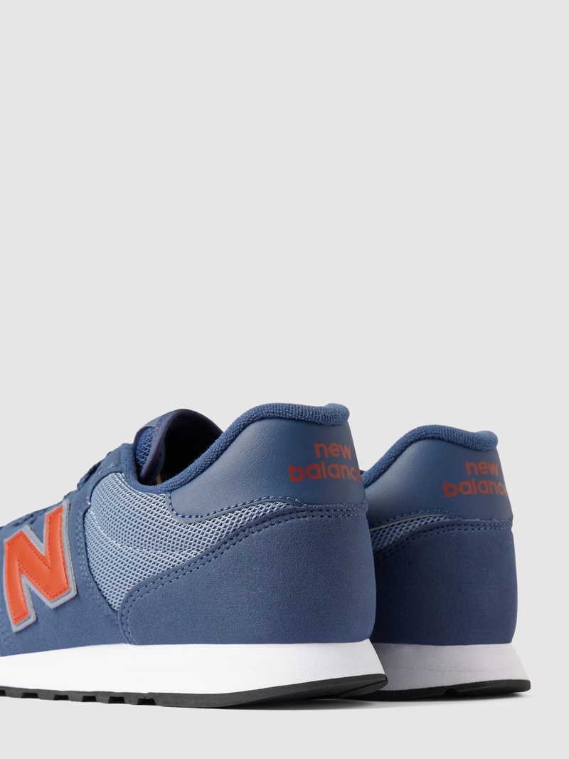 Sneaker mit Logo-Patch Modell '500' in dunkelblau