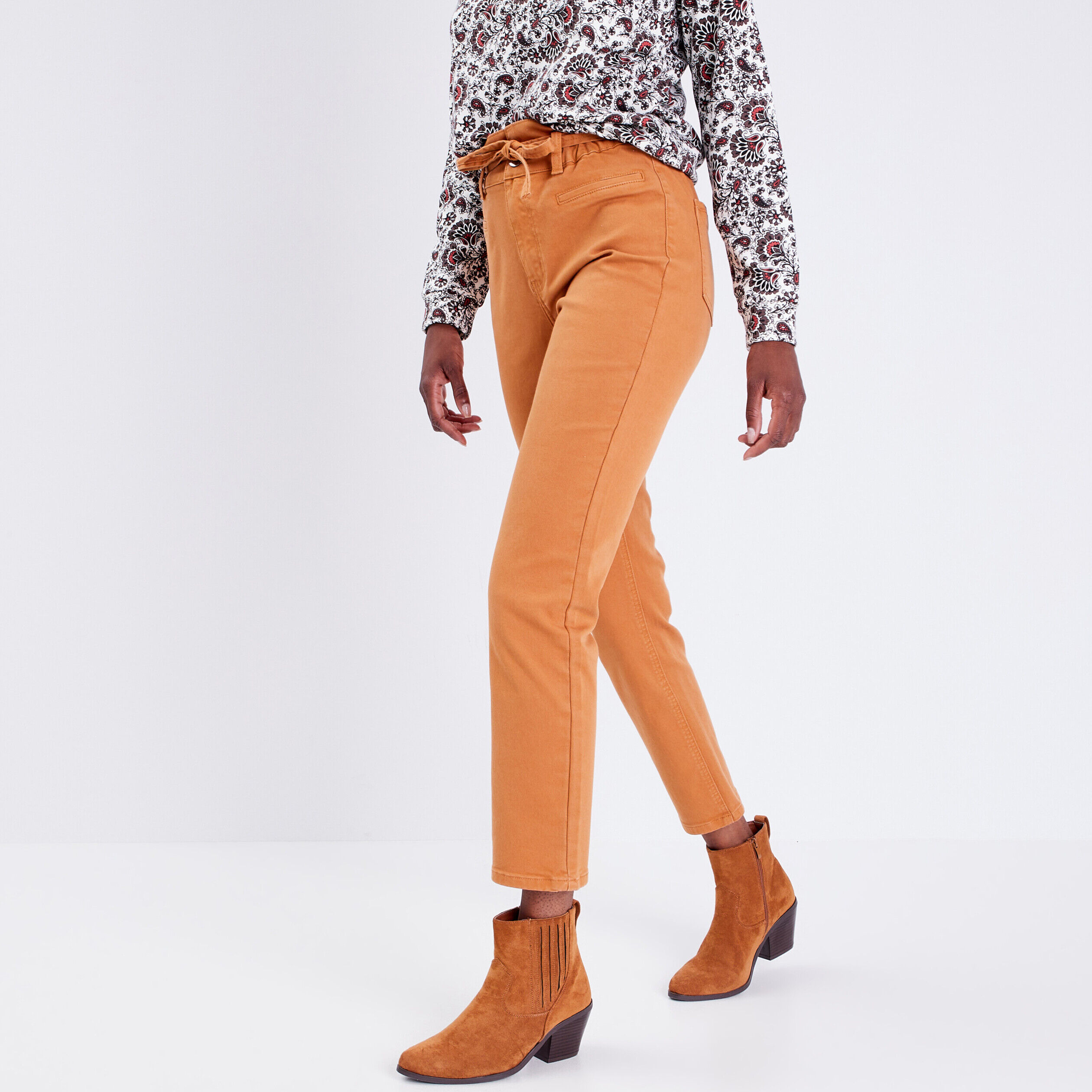 Pantalon paperbag camel femme | Cache Cache