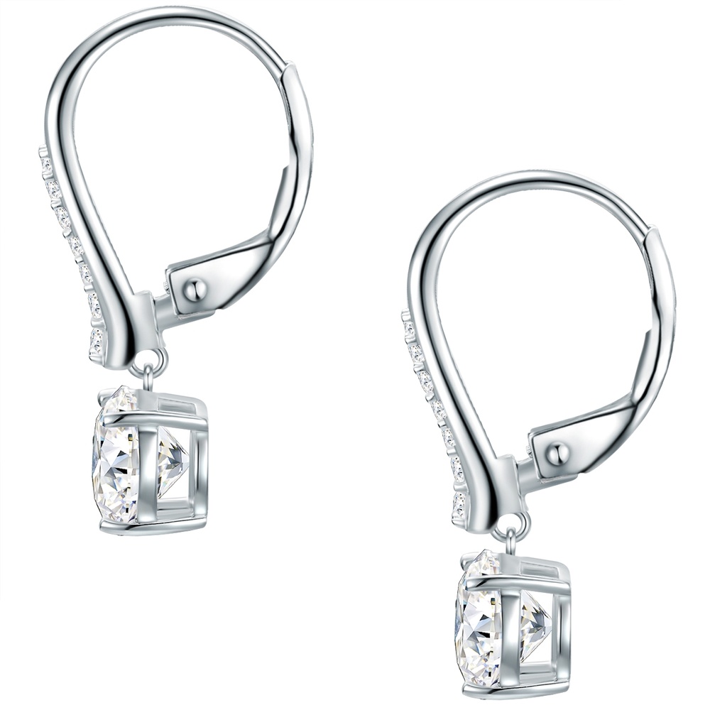 Trilani Boucles doreilles Argent sterling Oxyde de zirconium (CZ) en Argent Boucles d'oreilles