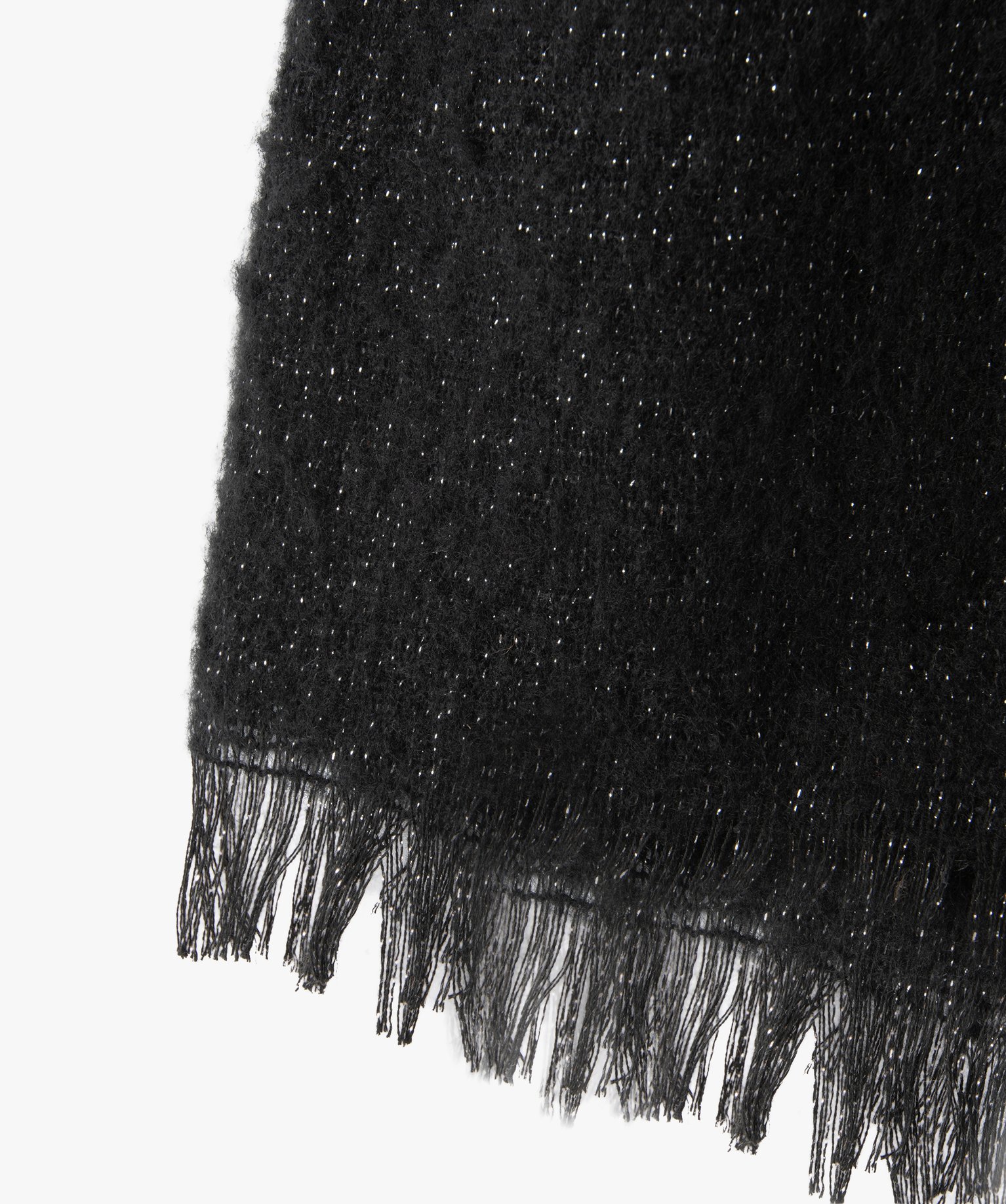 Echarpe femme extra large unie avec fil brillant noir | GEMO