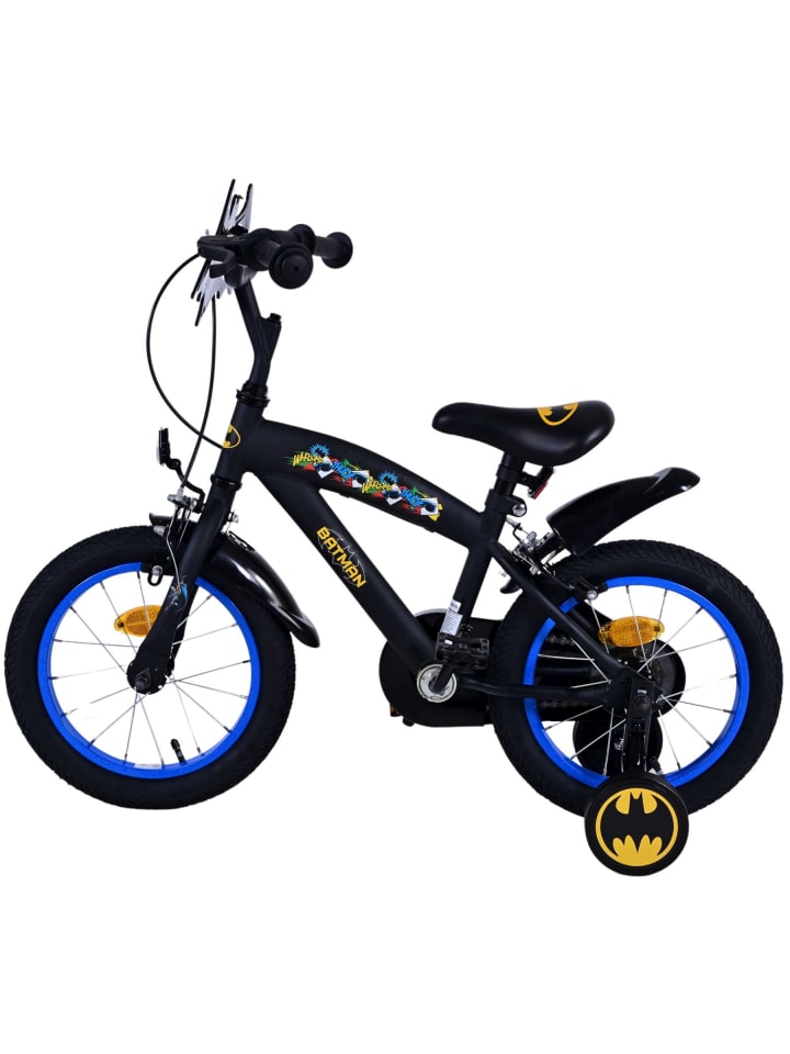 Volare Kinderfahrrad Batman für Jungen 14 Zoll Kinderrad in Schwarz Fahrrad 4 Jahre günstig kaufen onesize