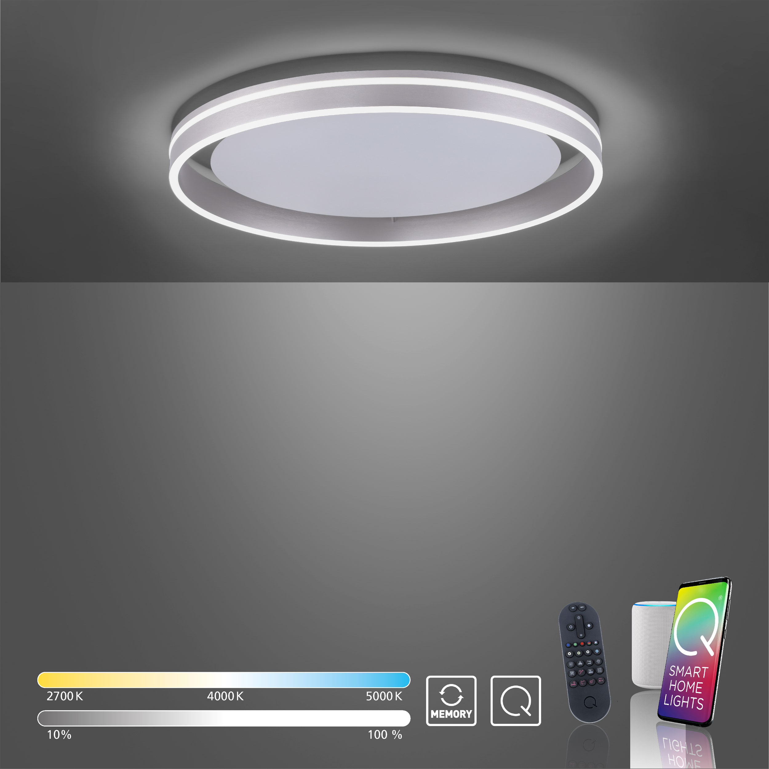 QLED-Deckenleuchte 1flg