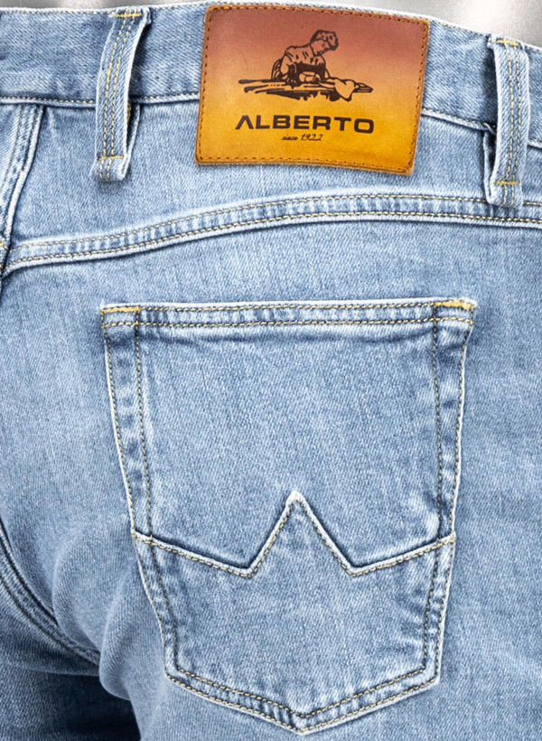 Alberto, Jeansshorts Slipe-K, Tapered Fit, Bio Baumwoll-Stretch, hellblau