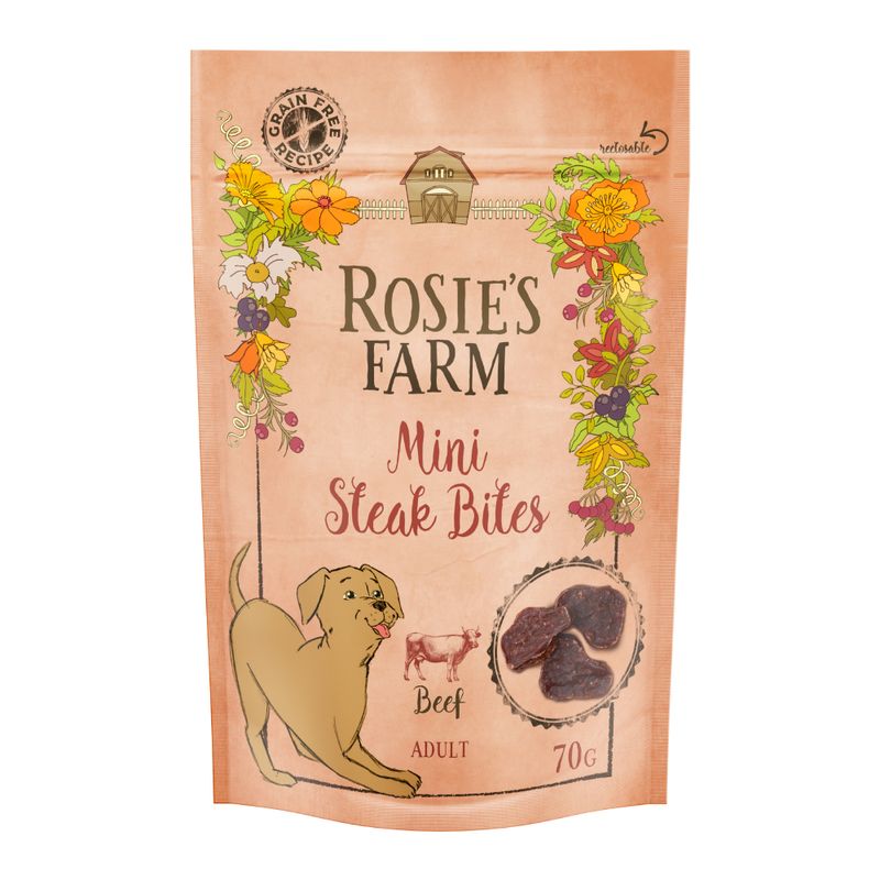 Probierpaket Rosie's Farm Adult Tender Steak Bites 2 x 70 g
