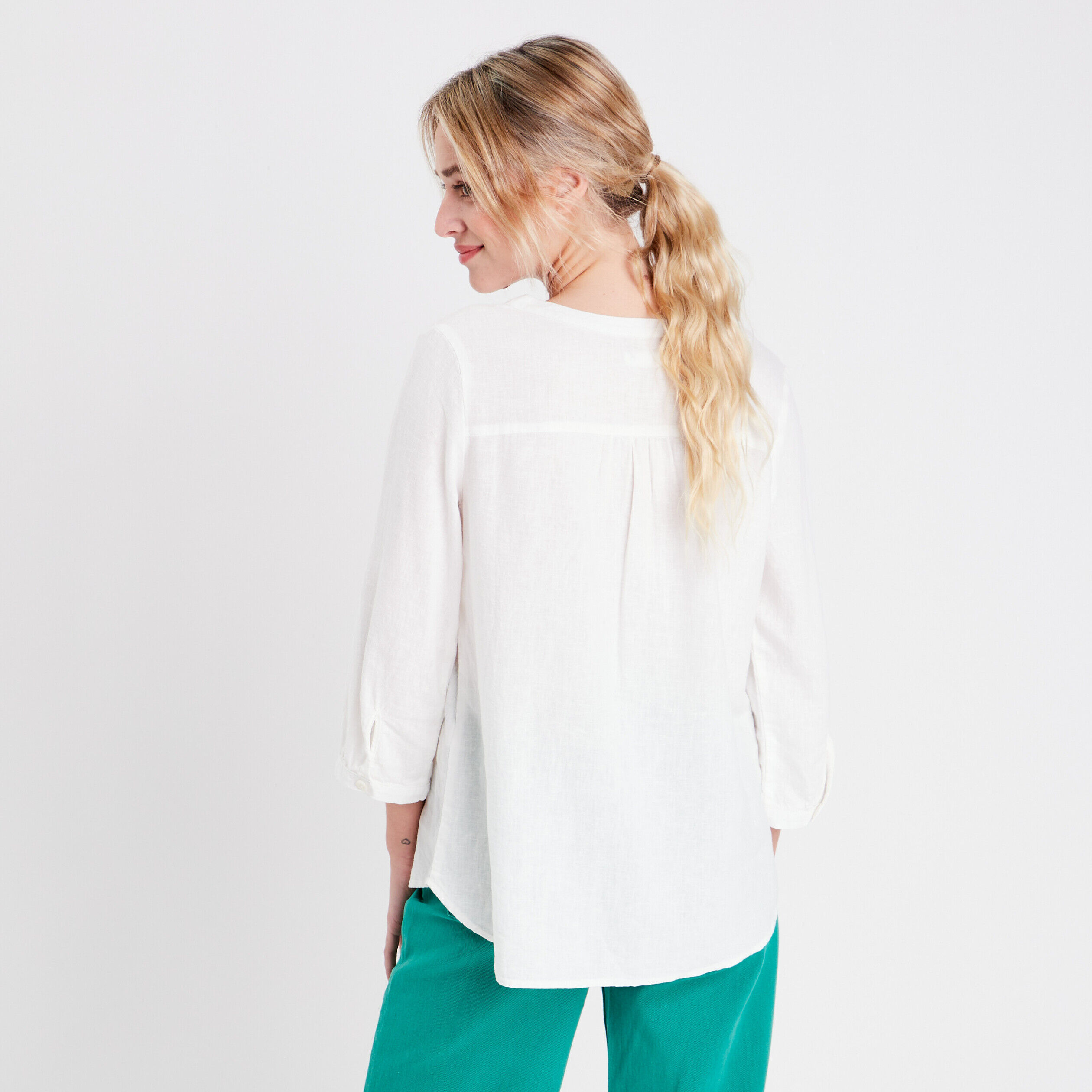 Blouse manches 3/4 ecru femme | Cache Cache