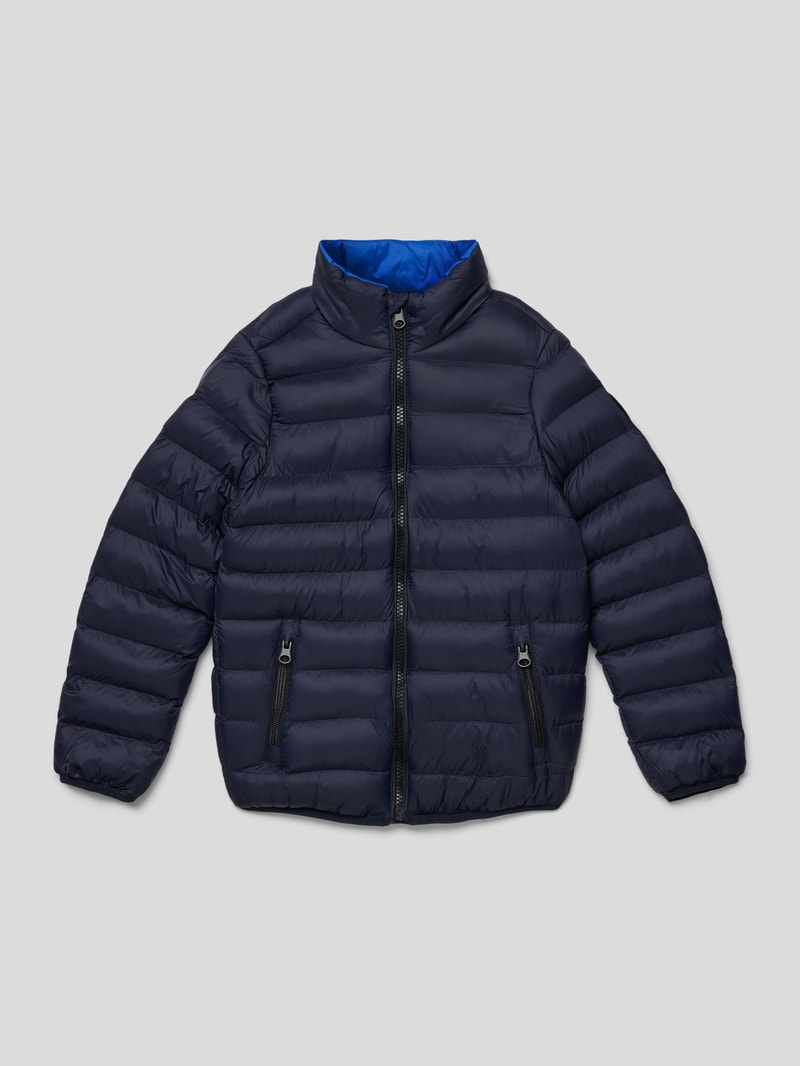 Steppjacke mit Stehkragen Modell 'yeschky' in marineblau