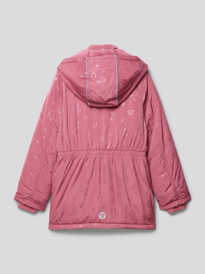 Jacke mit Allover-Motiv-Print in pink