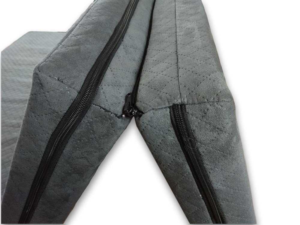 Klappmatratze für VW T5 T6 T6.1 Multiflexboard, MatratzenL.A.B®, (Air System, 8 cm Kaltschaumkern), Härtegrad H3 fest, Alcantara Polsterstoff, versteppt