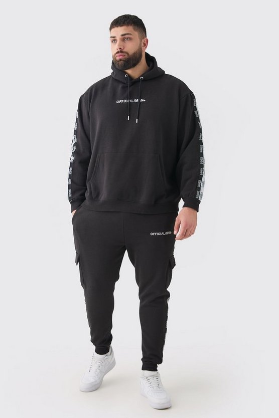 Plus Official Man Cargo-Trainingsanzug mit Kapuze