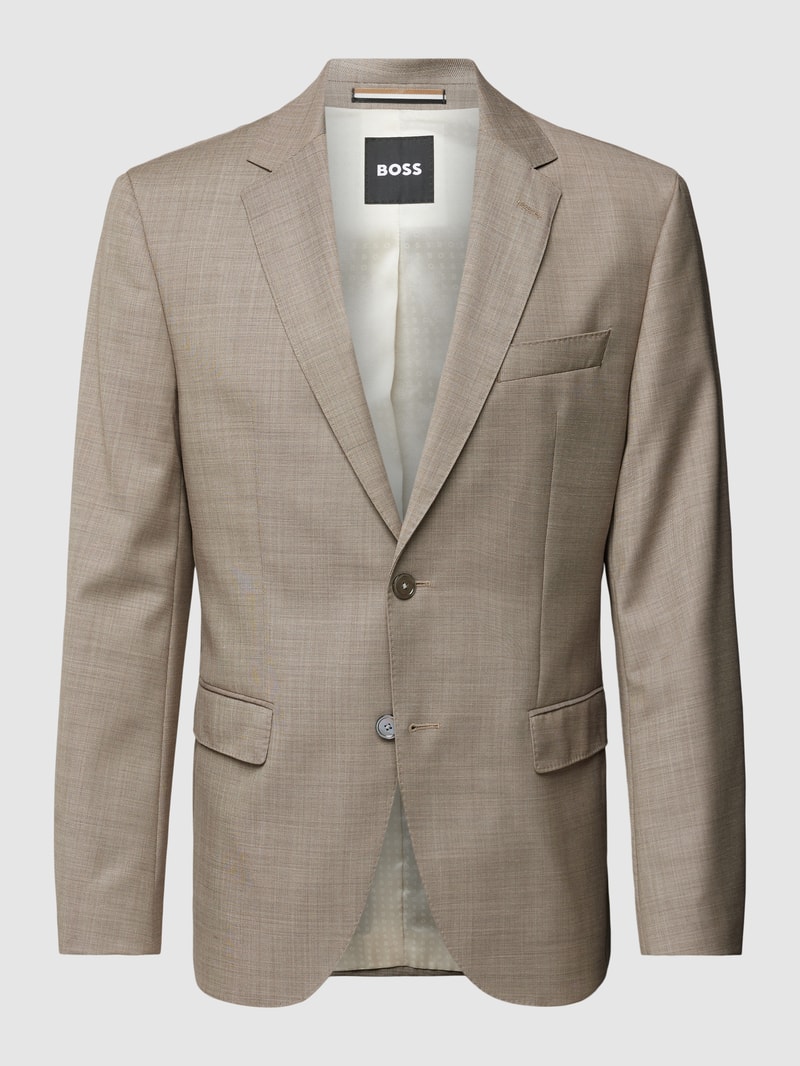 2-Knopf-Sakko aus Schurwoll-Elasthan-Mix Modell 'Jeckson' in beige