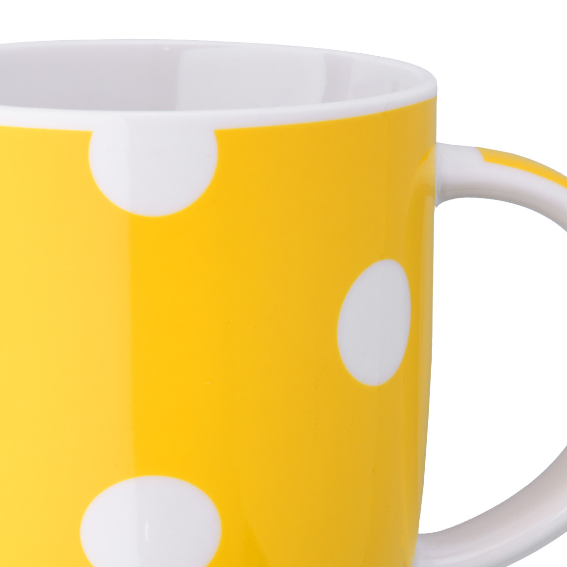 Tasse mit weißen Punkten