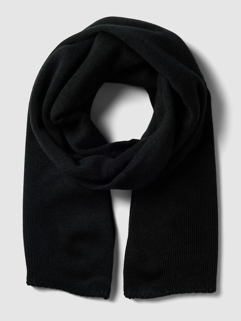 Schal mit Label-Detail Modell 'NEWMADISON' in schwarz