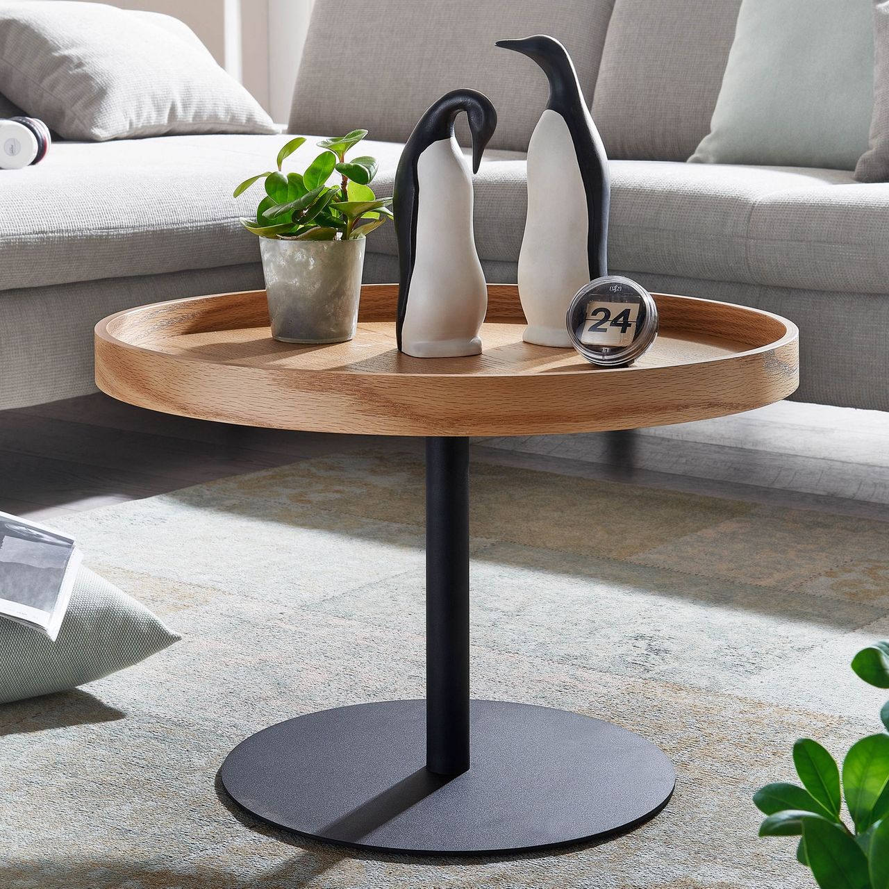 Wohnling Couchtisch 61x61x40 cm Holz / Metall