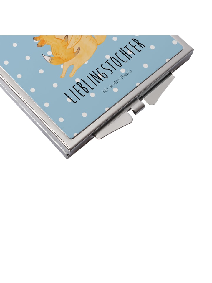Mr. & Mrs. Panda Handtaschenspiegel quadratisch Fuchs Mama mit S... in Blau Pastell günstig kaufen onesize