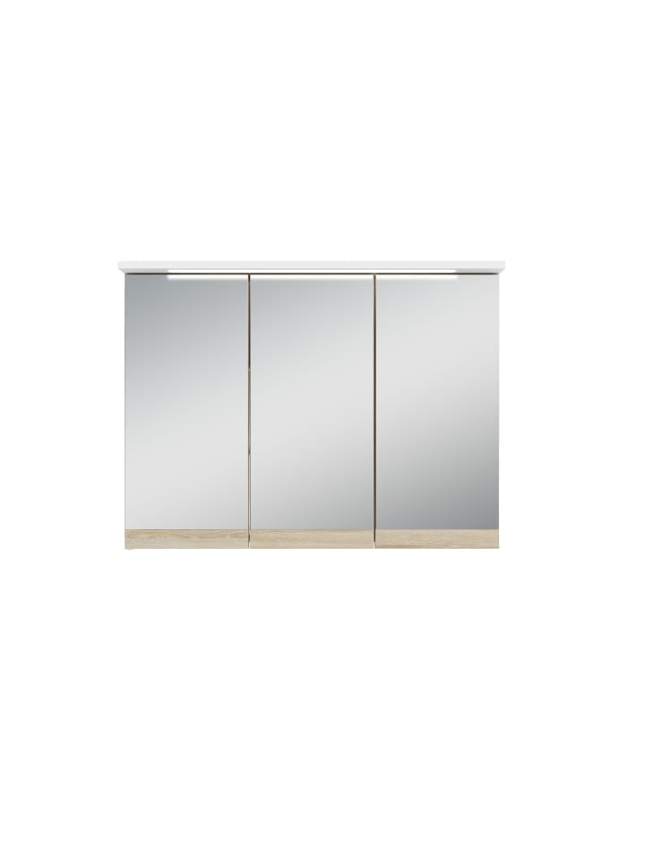 byLiving Spiegelschrank MARINO in Schneeweiß / Eiche - (B) 80 x (H) 60 x (T) 20 cm günstig kaufen onesize