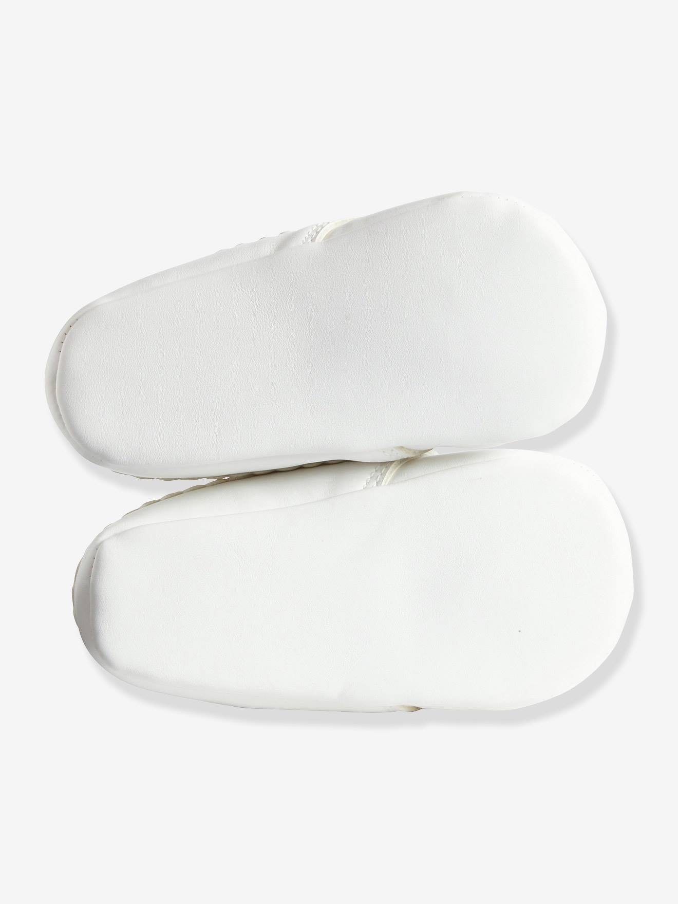 Bottillons souples bébé à lacets nouveau né blanc