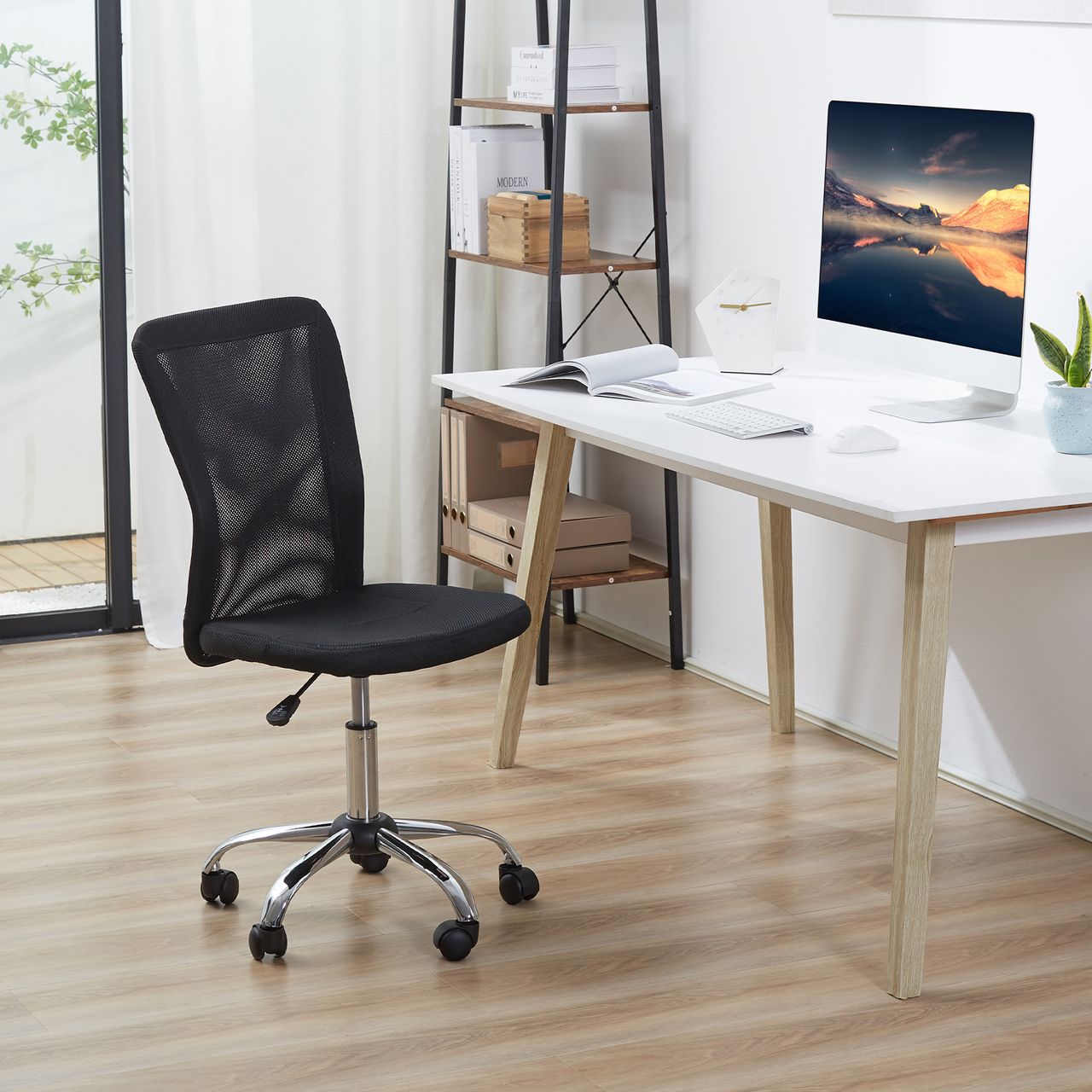 Vinsetto Bürostuhl Ergonomisch, Höhenverstellbarer Schreibtischstuhl, Mesh