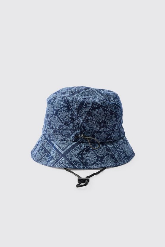 Schwarzer Bandana Denim-Hut