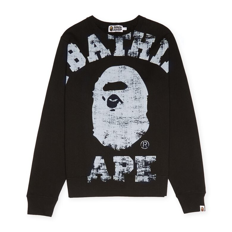 A Bathing Ape Big College Crewneck Black